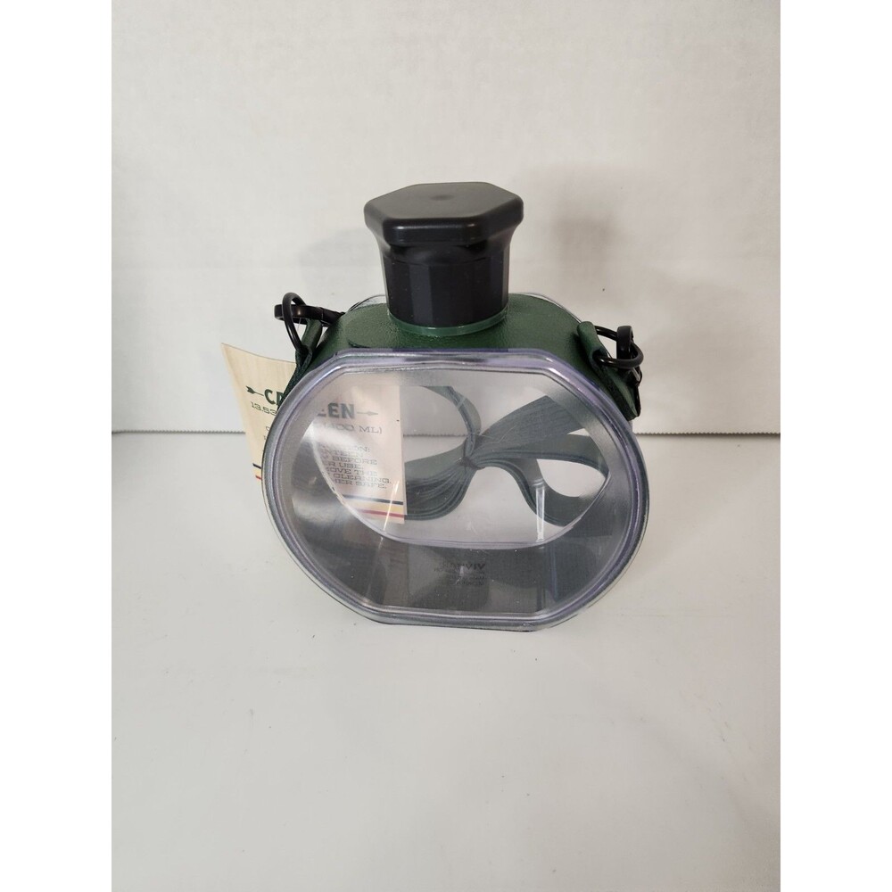 Green Canteen- 400 ML- Long Green Strap- Great for Camping/Hiking 13.53 Oz.